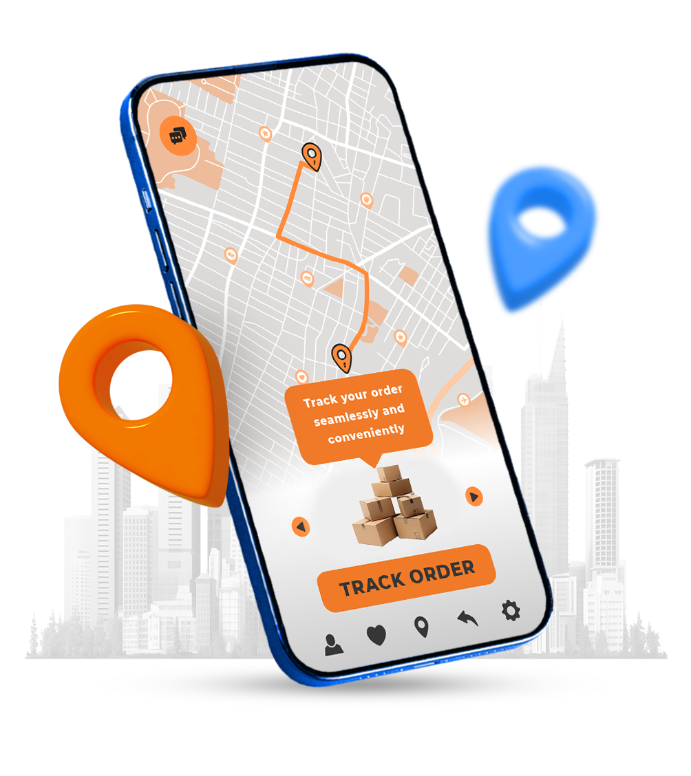 Track your delivery easily with us. See your package's location on a map and receive real-time updates.